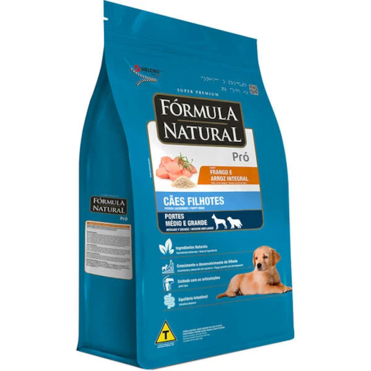 Ração Cães Fórmula Natural Filhote Pró 15KG Médio/Grande Frango