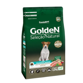 Ração Caes Goden Seleção Natural Adulto Raça Pequena 01Kg Frango/Arroz