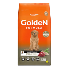 Ração Câes Golden Adulto Carne e Arroz 15kg