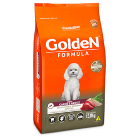 Ração Cães Golden Adulto Carne e Arroz Mini Bits 15kg
