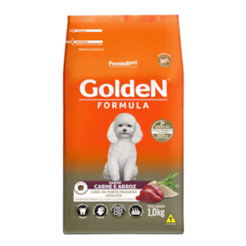 Ração Cães Golden Adulto Carne e Arroz Mini Bits 1kg