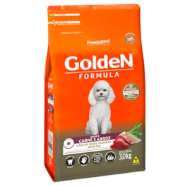 Ração Cães Golden Adulto Carne e Arroz Mini Bits 3kg