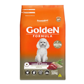 Ração Cães Golden Adulto Carne e Arroz Mini Bits 3kg
