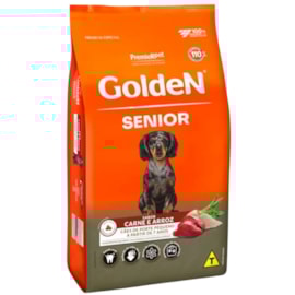 Ração Cães Golden Adulto Carne e Arroz Sênior Mini Bits 3kg