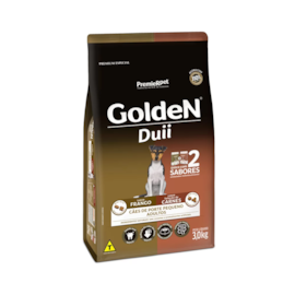 Ração Cães Golden Adulto Duii Mini Bits Frango e Carne 3kg