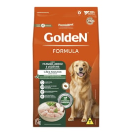 Ração Cães Golden Adulto Frango e Arroz 15kg