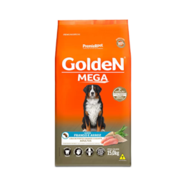 Ração Cães Golden Adulto Frango e Arroz Mega 15kg