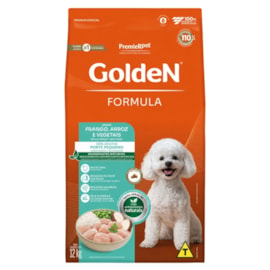 Ração Cães Golden Adulto Frango e Arroz Mini Bits 12kg