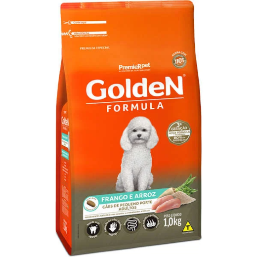 Ração Cães Golden Adulto Frango e Arroz Mini Bits 1kg
