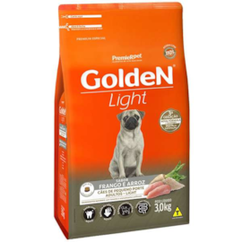 Ração Cães Golden Adulto Frango e Arroz Mini Bits Light 1kg