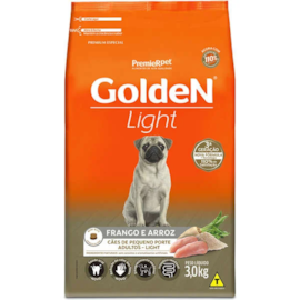 Ração Cães Golden Adulto Frango e Arroz Mini Bits Light 1kg