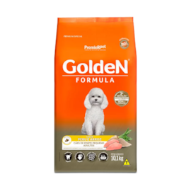 Ração Cães Golden Adulto Mini Bits Peru e Arroz 10,1kg