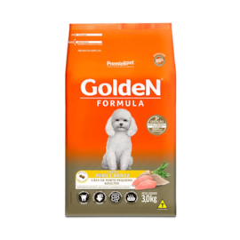 Ração Cães Golden Adulto Mini Bits Peru e Arroz 3kg