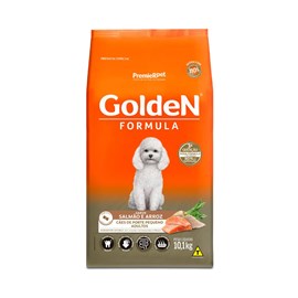 Ração Cães Golden Adulto Mini Bits Salmão/Arroz 10,1Kg
