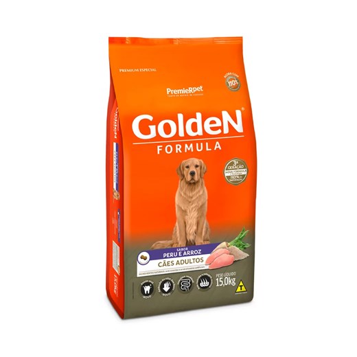 Ração Cães Golden Adulto Peru 15Kg