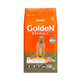 Ração Cães Golden Adulto Salmão e Arroz 15kg