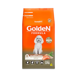Ração Cães Golden Adulto Salmão e Arroz Mini Bits 1kg