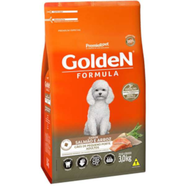 Ração Cães Golden Adulto Salmão e Arroz Mini Bits 3kg