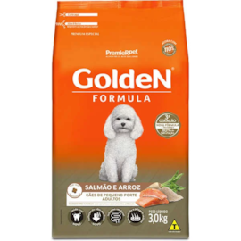 Ração Cães Golden Adulto Salmão e Arroz Mini Bits 3kg