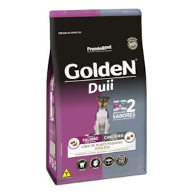 Ração Cães Golden Adulto Salmão e Cordeiro Duii Mini Bits 3kg