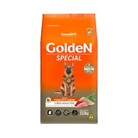 Ração Cães Golden Adulto Special Frango/Carne 15Kg