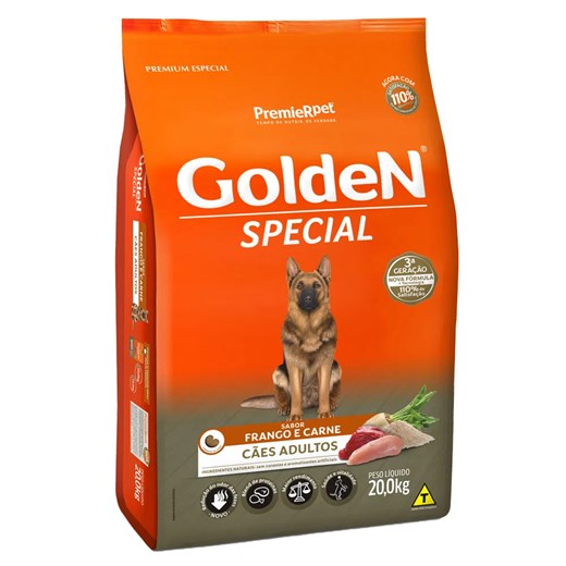 Ração Cães Golden Adulto Special Frango/Carne 20Kg
