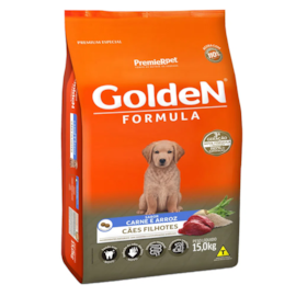 Ração Cães Golden Filhotes Carne e Arroz 15kg