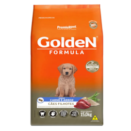 Ração Cães Golden Filhotes Carne e Arroz 15kg