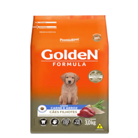 Ração Cães Golden Filhotes Carne e Arroz 3kg