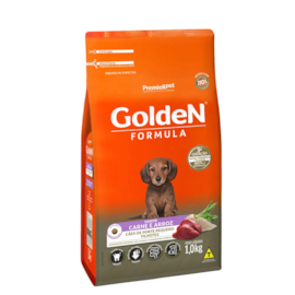 Ração Cães Golden Filhotes Carne e Arroz  Mini Bits 1kg