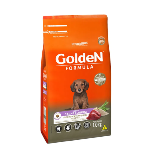 Ração Cães Golden Filhotes Carne e Arroz  Mini Bits 1kg