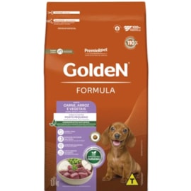 Ração Cães Golden Filhotes Carne e Arroz  Mini Bits 1kg