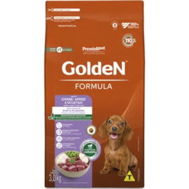 Ração Cães Golden Filhotes Carne e Arroz  Mini Bits 3kg