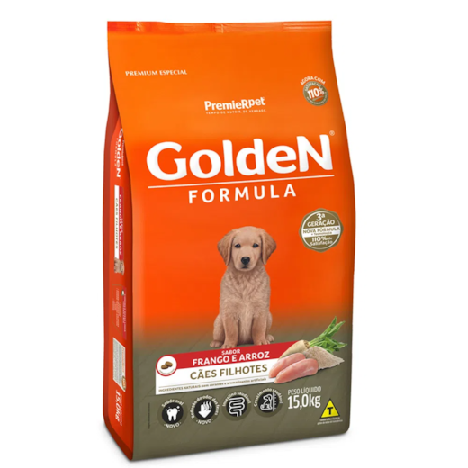Ração Cães Golden Filhotes Frango e Arroz 15kg