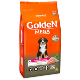 Ração Cães Golden Filhotes Frango e Arroz Mega 15kg