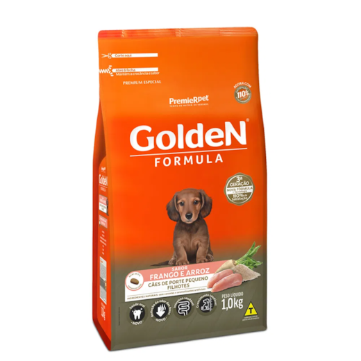 Ração Cães Golden Filhotes Frango e Arroz Mini Bits 1kg