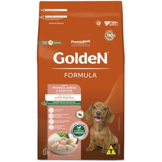 Ração Cães Golden Filhotes Frango e Arroz Mini Bits 1kg