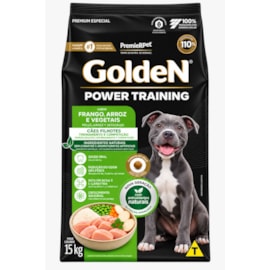 Ração Cães Golden Filhotes Frango e Arroz Power Training 15kg