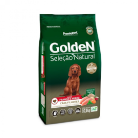 Ração Cães Golden Filhotes Frango e Arroz Seleção Natural 10,1kg 