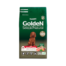 Ração Cães Golden Filhotes Frango e Arroz Seleção Natural 3kg