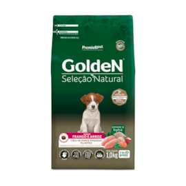 Ração Cães Golden Filhotes Frango e Arroz Seleção Natural Mini Bits 1kg