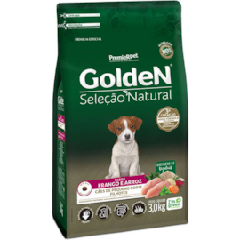 Ração Cães Golden Filhotes Frango e Arroz Seleção Natural Mini Bits 3kg