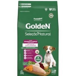 Ração Cães Golden Filhotes Frango e Arroz Seleção Natural Mini Bits 3kg
