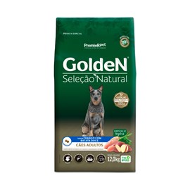 Ração Cães Golden Seleção Natural Adulto Frango/Batata Doce 12Kg Médio/Grande