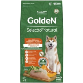 Ração Cães Golden Seleção Natural Adulto Frango e Abobora 12kg