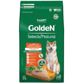 Ração Cães Golden Seleção Natural Adulto Frango e Abobora 3kg