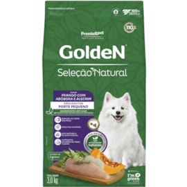 Ração Cães Golden Seleção Natural Adulto Frango e Abobora Mini Bits 3kg