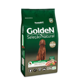 Ração Cães Golden Seleção Natural Adulto Frango e Arroz 12kg