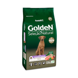 Ração Cães Golden Seleção Natural Adulto Frango e Arroz Sênior 12kg