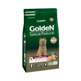 Ração Cães Golden Seleção Natural Adulto Frango e Arroz Sênior 3kg